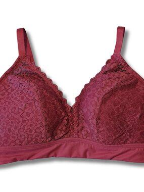 NWT Auden 1X Lightly Lined Bralette Wine Red